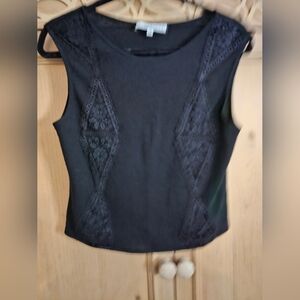 Lela rose Black Lace Top Shirt Blouse